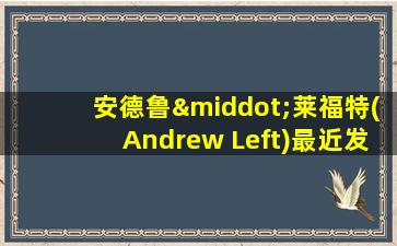 安德鲁·莱福特(Andrew Left)最近发表的报告